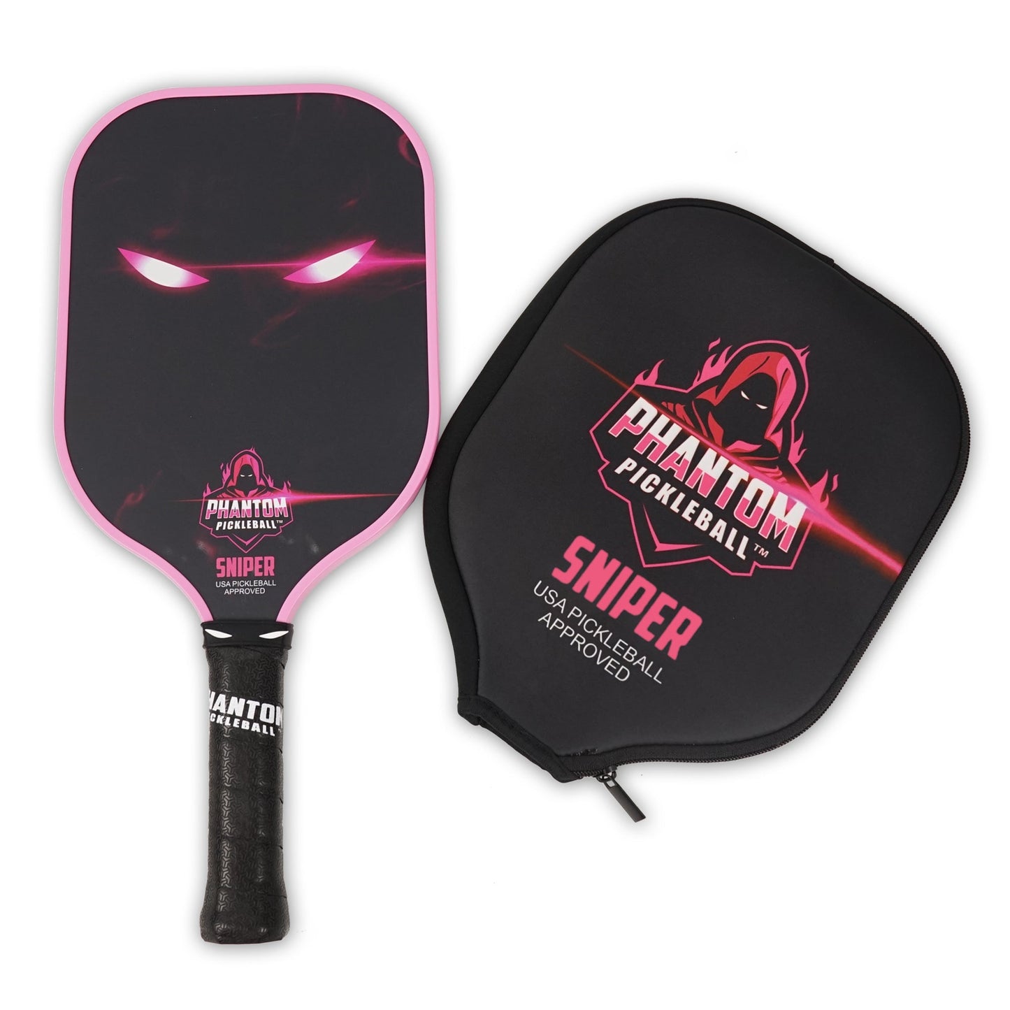 PHANTOM SNIPER 13MM T800 Carbon Fiber Pickleball Pro Paddle with Cover - Angler's Pro Tackle & Outdoors