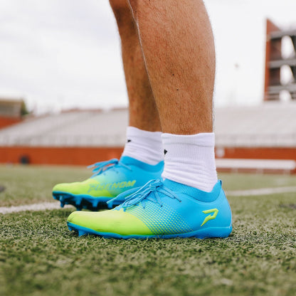 Phenom Quantum Energy: All Purpose Cleats - Columbia Blue & Slime - Angler's Pro Tackle & Outdoors
