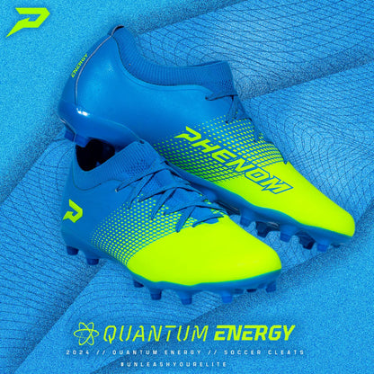 Phenom Quantum Energy: All Purpose Cleats - Columbia Blue & Slime - Angler's Pro Tackle & Outdoors