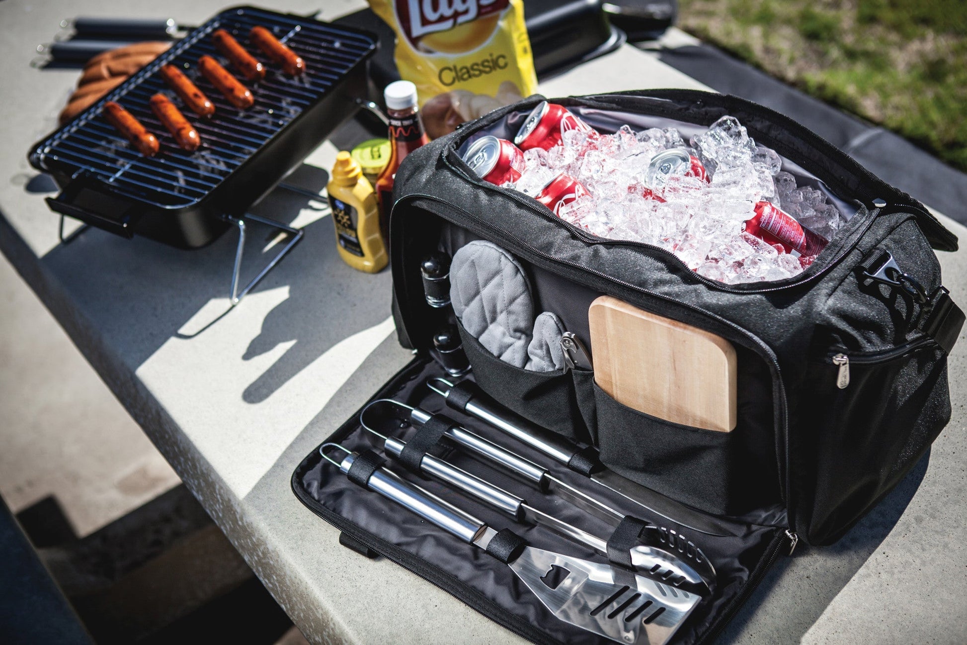 Picnic Time BBQ Kit Grill Set & Cooler - Angler's Pro Tackle & Outdoors