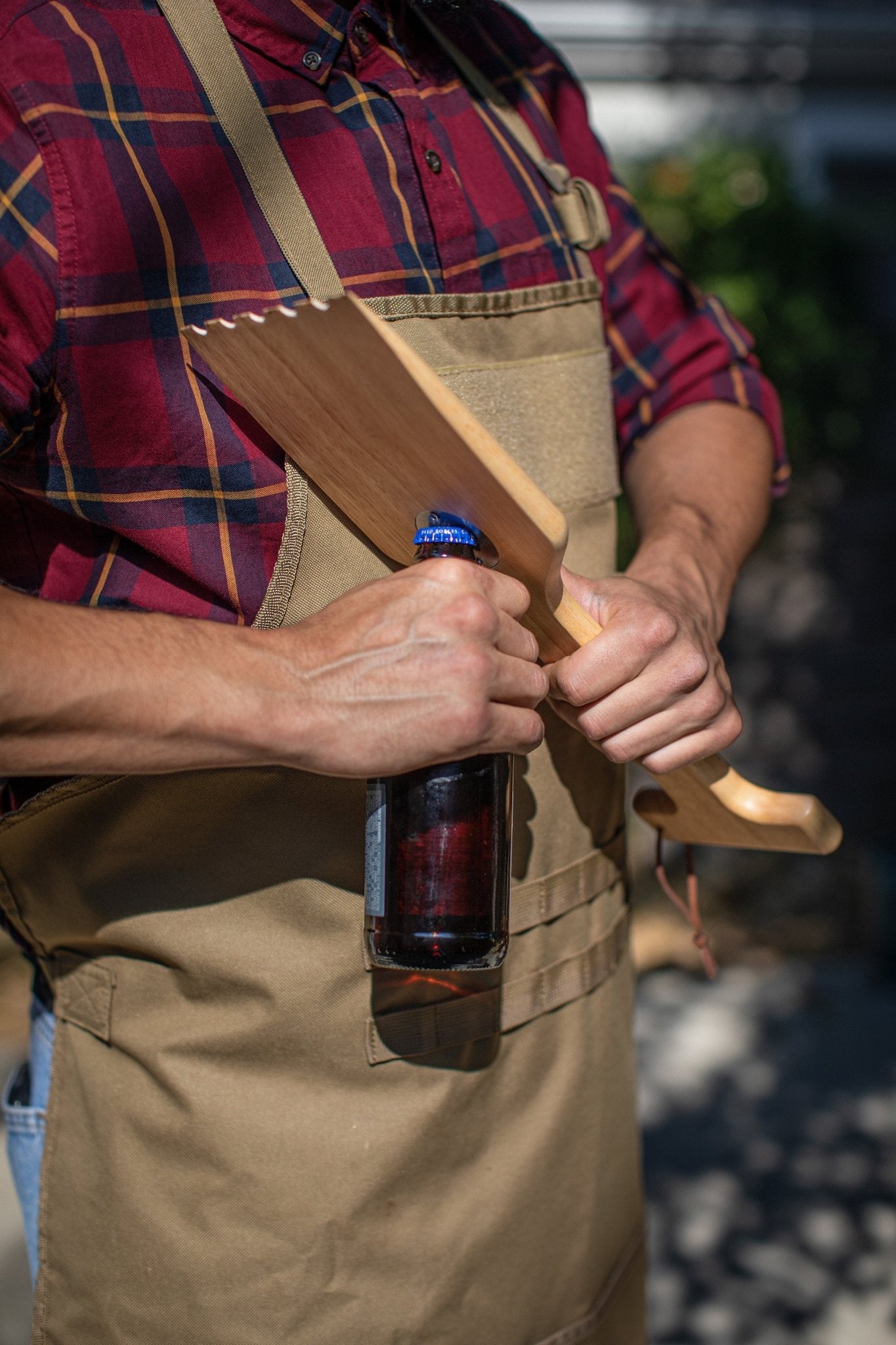 Picnic Time Hardwood BBQ Grill Scraper with Bottle Opener - Angler's Pro Tackle & Outdoors