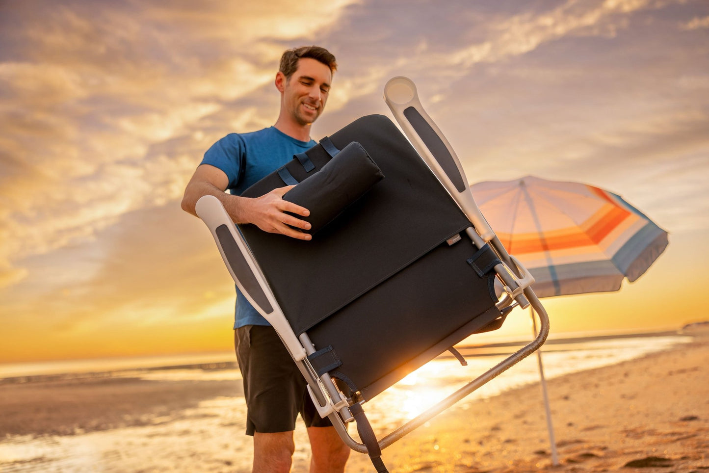 Picnic Time Monaco Reclining Beach Backpack Chair - Angler's Pro Tackle & Outdoors