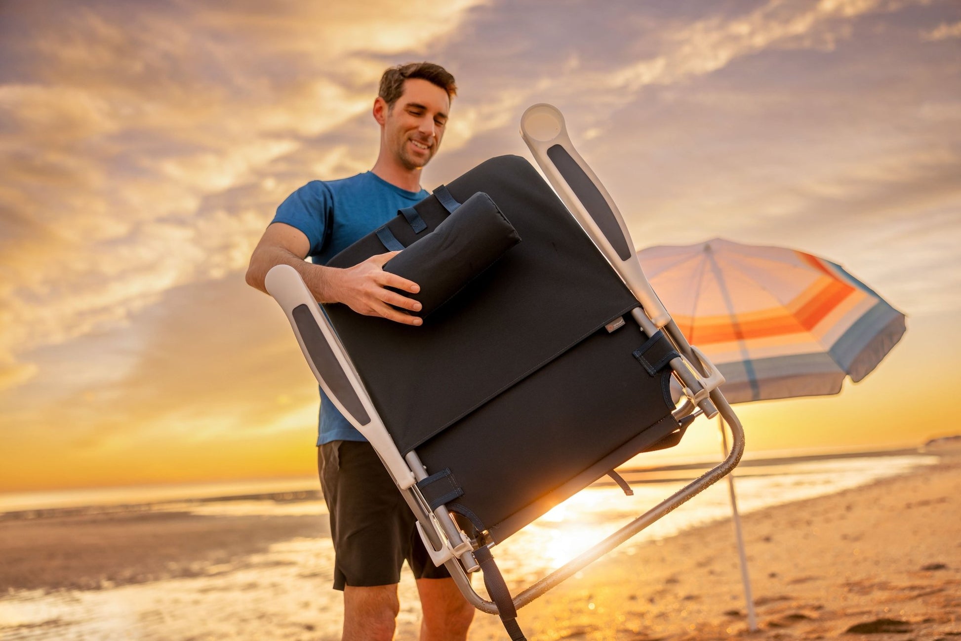 Picnic Time Monaco Reclining Beach Backpack Chair - Angler's Pro Tackle & Outdoors