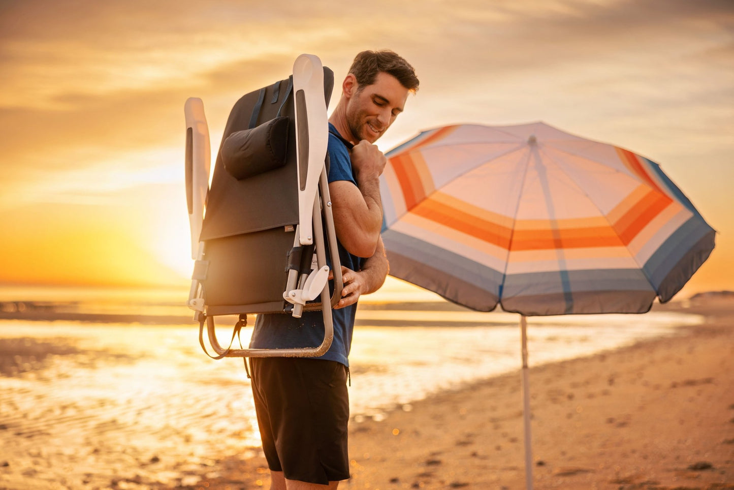 Picnic Time Monaco Reclining Beach Backpack Chair - Angler's Pro Tackle & Outdoors
