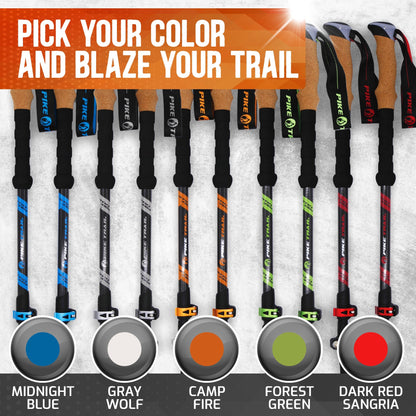 Pike Trail Carbon Fiber Trekking Poles: High Performance Hiking Sticks for Hiking, Hunting, Trekking and Nordic Walking - Angler's Pro Tackle & Outdoors