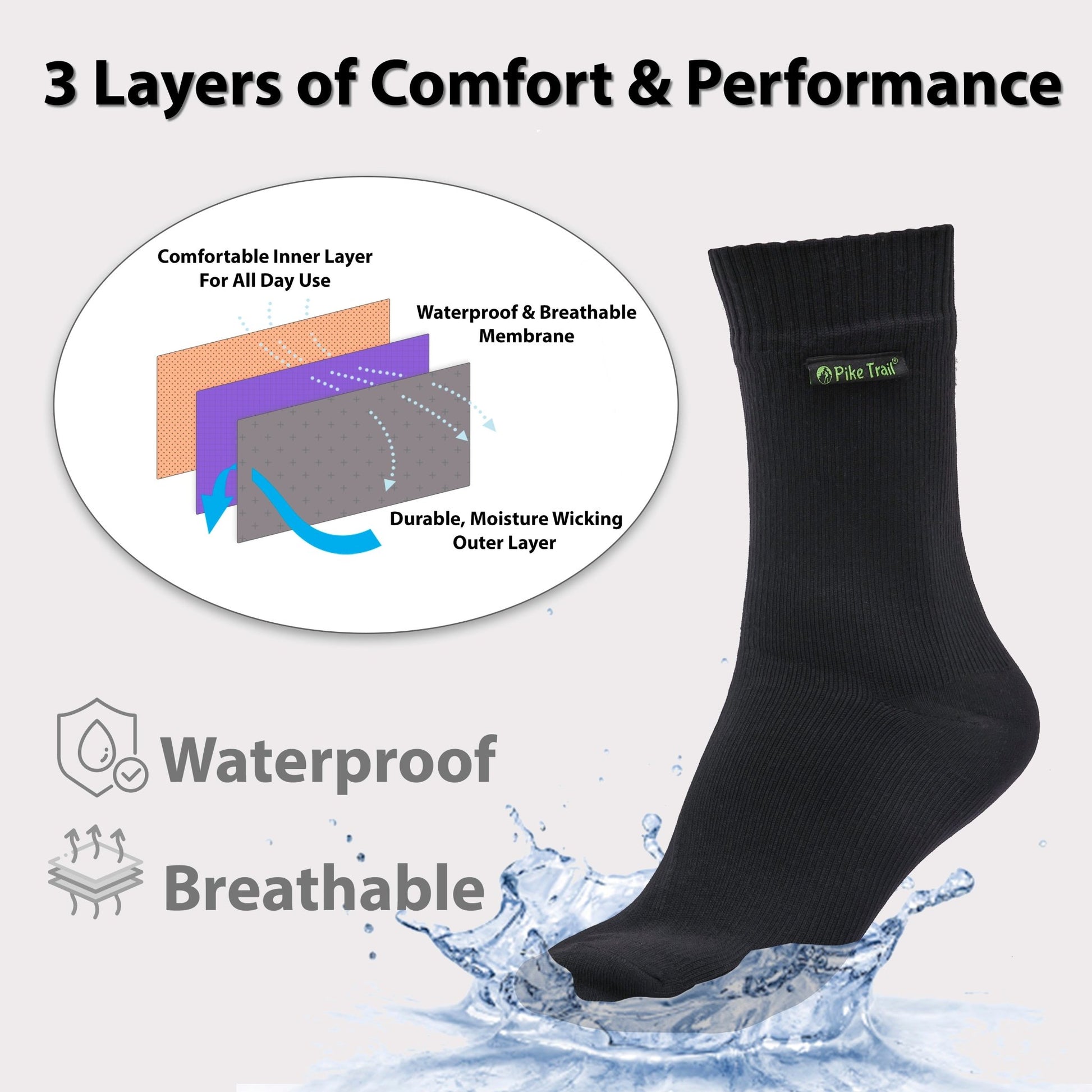 Pike Trail Waterproof Breathable Socks - Angler's Pro Tackle & Outdoors