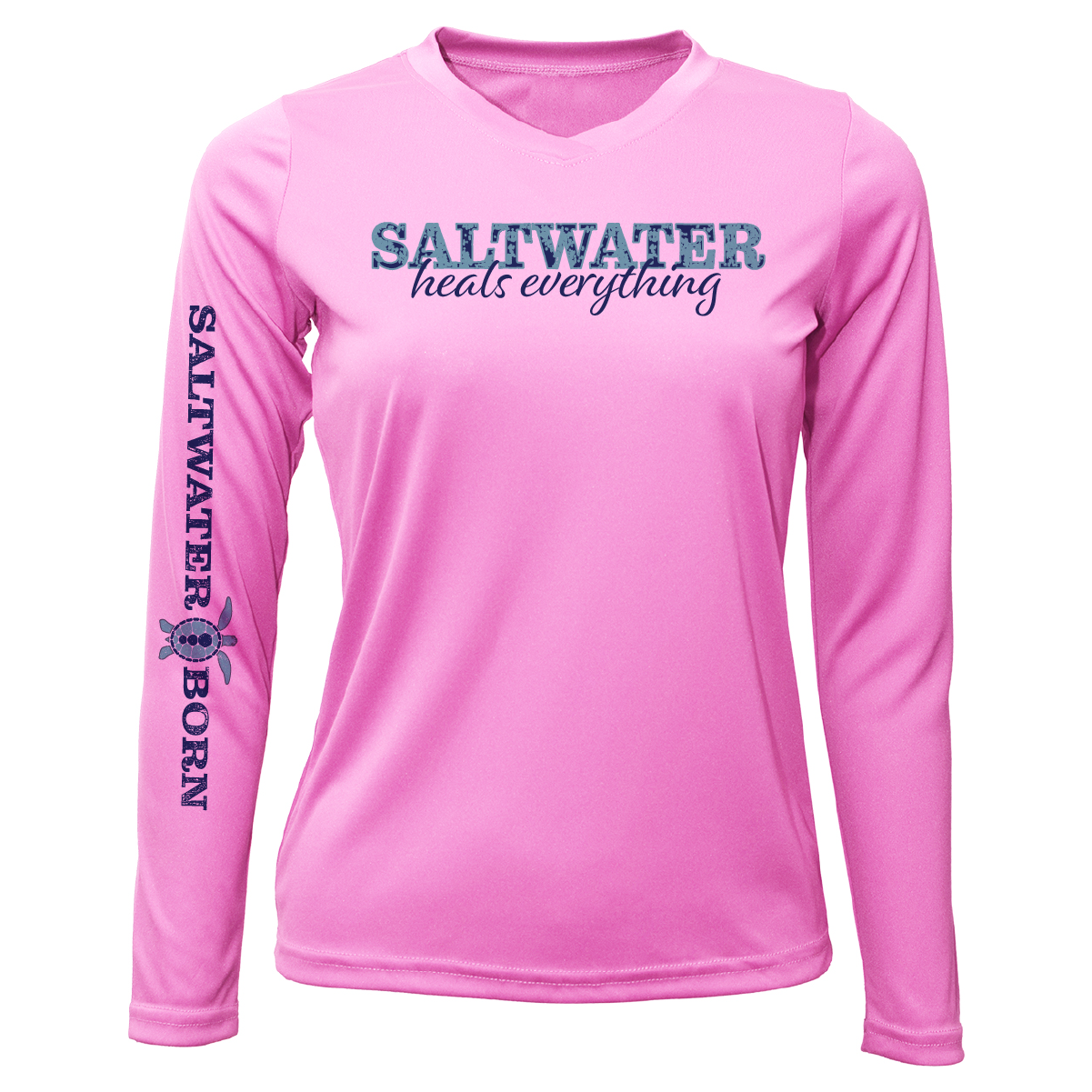 Saltwater Born Key West, FL "Saltwater Heals Everything" Long Sleeve UPF 50+ Dry-Fit Shirt