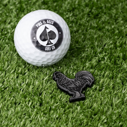 Pins and Aces Black Cock Ball Marker - Angler's Pro Tackle & Outdoors