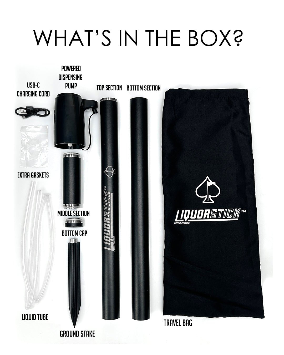 Pins and Aces LiquorStick® 3.0 - Black - Angler's Pro Tackle & Outdoors
