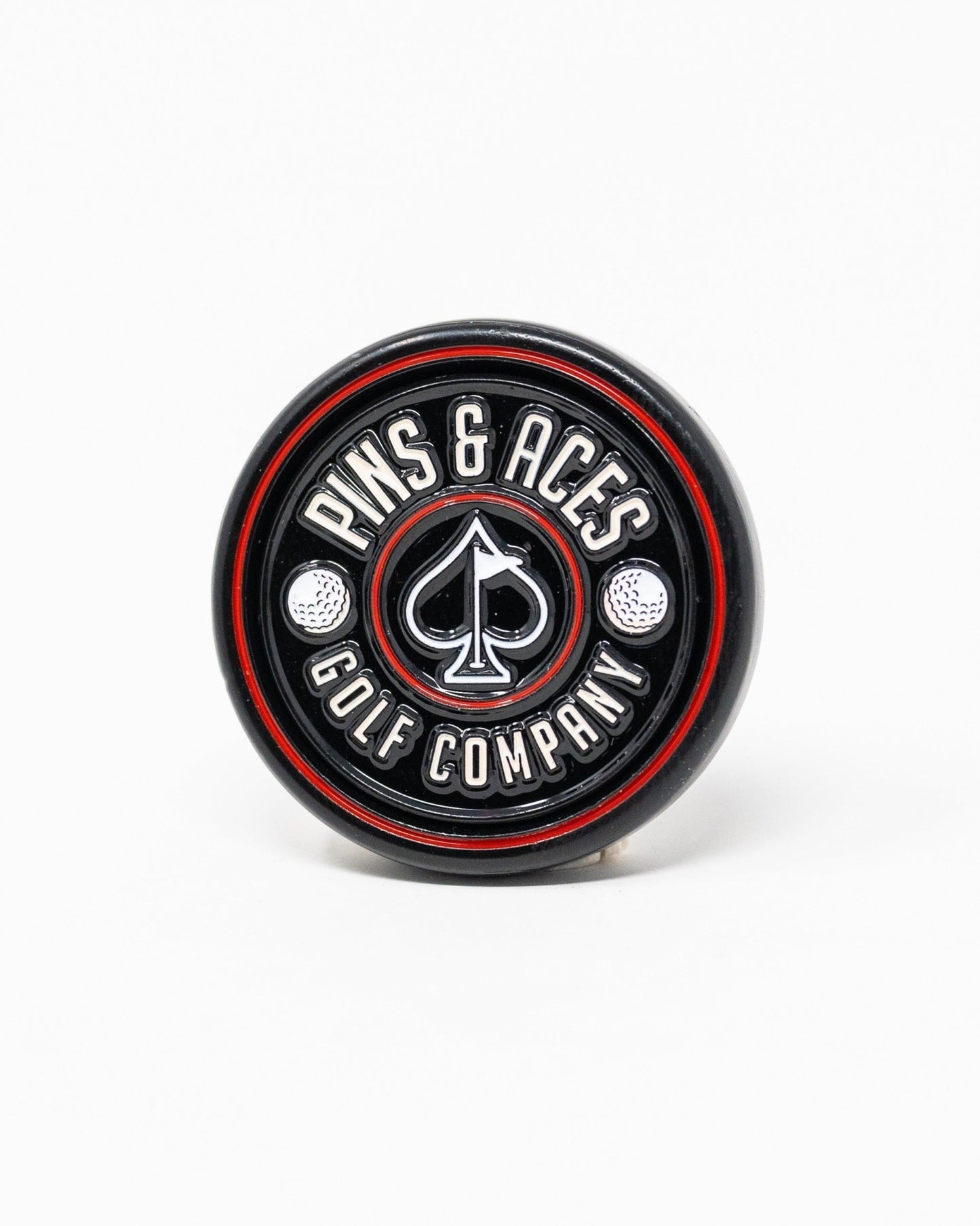 Pins and Aces Pop Out Medallion Ball Marker - Black - Angler's Pro Tackle & Outdoors