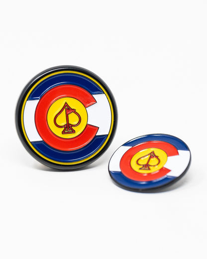 Pins and Aces Pop Out Medallion Ball Marker - Colorado - Angler's Pro Tackle & Outdoors