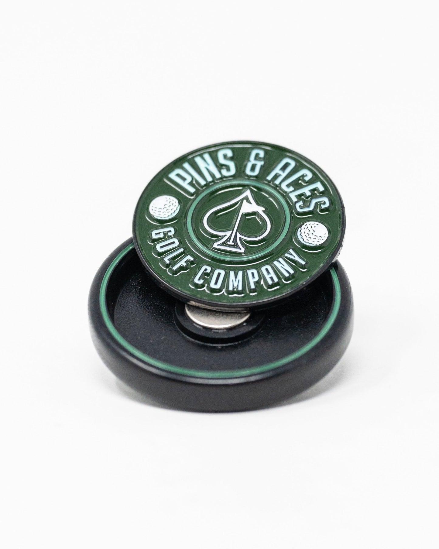 Pins and Aces Pop Out Medallion Ball Marker - Green - Angler's Pro Tackle & Outdoors