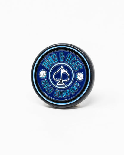 Pins and Aces Pop Out Medallion Ball Marker - Navy - Angler's Pro Tackle & Outdoors