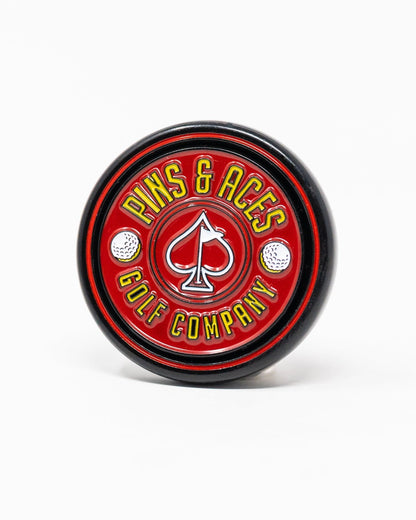 Pins and Aces Pop Out Medallion Ball Marker - Red - Angler's Pro Tackle & Outdoors