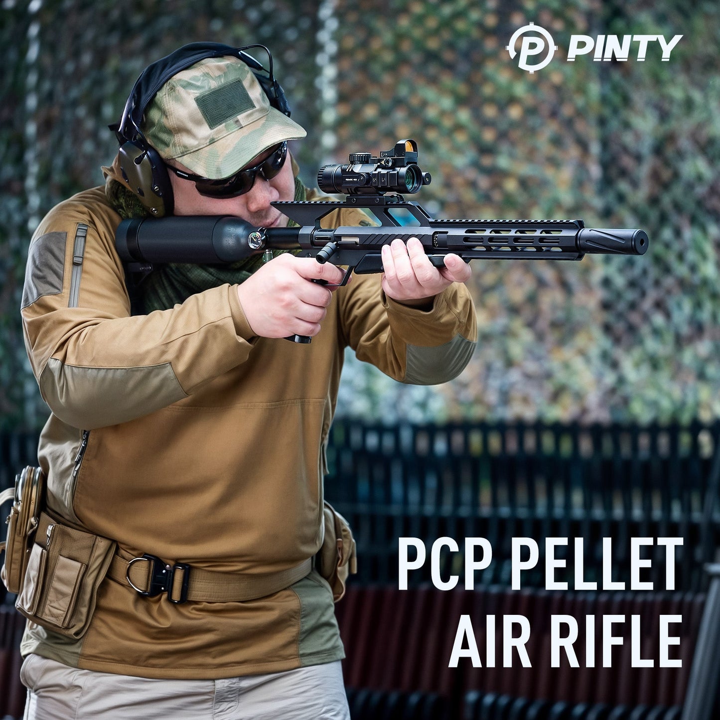 Pinty Scopes .22 Cal PCP Pellet Gun Air Rifle with 850 fps Velcoity & Picatinny Rail - Angler's Pro Tackle & Outdoors