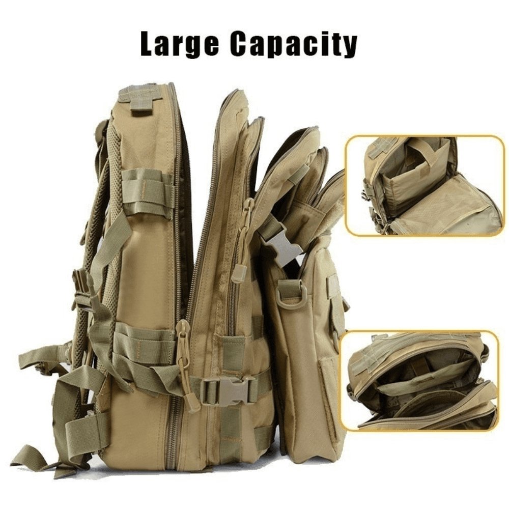 Pinty Scopes 3 - in - 1 Tactical Backpack Waterproof for Outdoor Trekking Fishing Hiking Camping - Angler's Pro Tackle & Outdoors