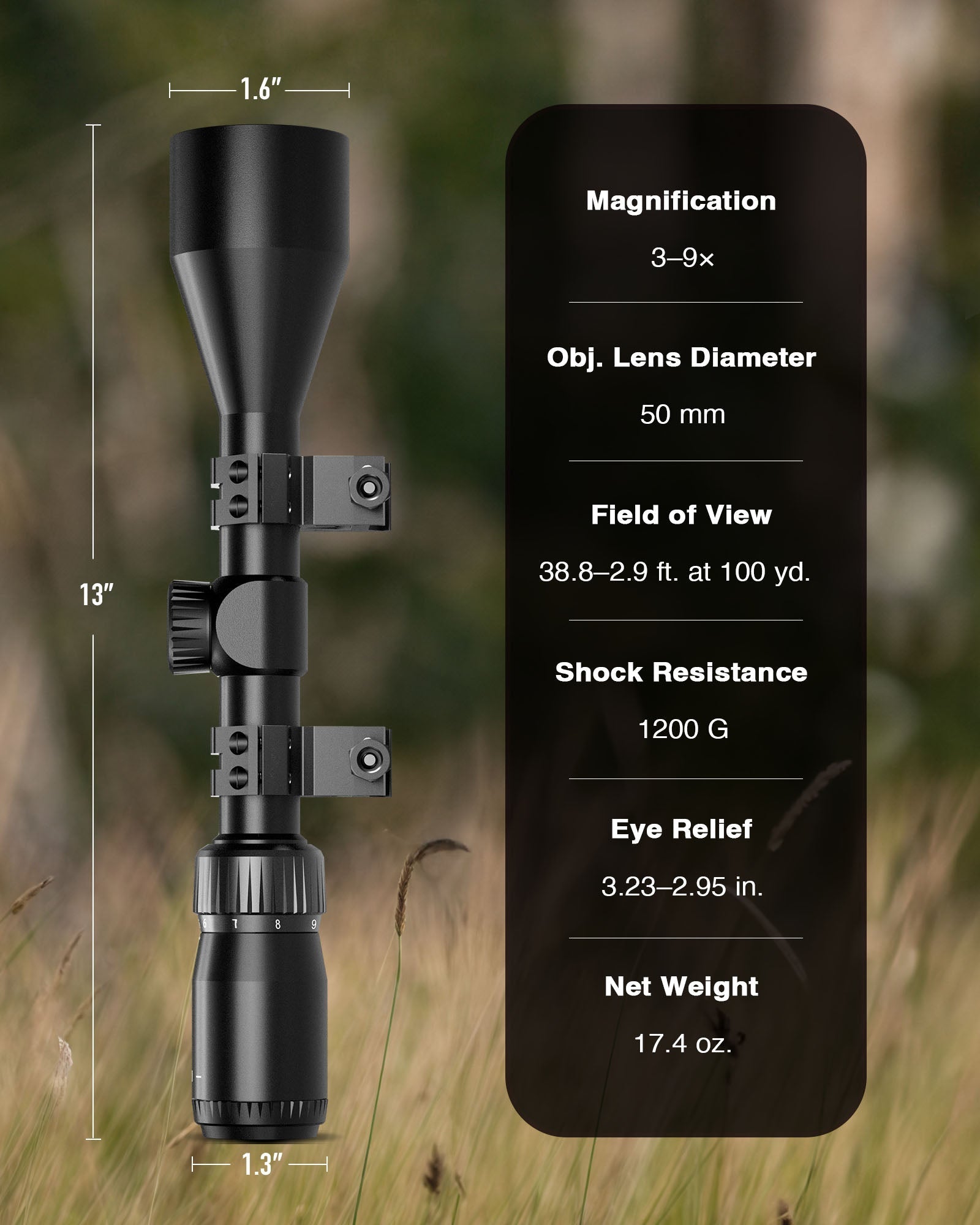 Pinty Scopes Multicoated Lens Optical Sights for Rifles Scope - Angler's Pro Tackle & Outdoors