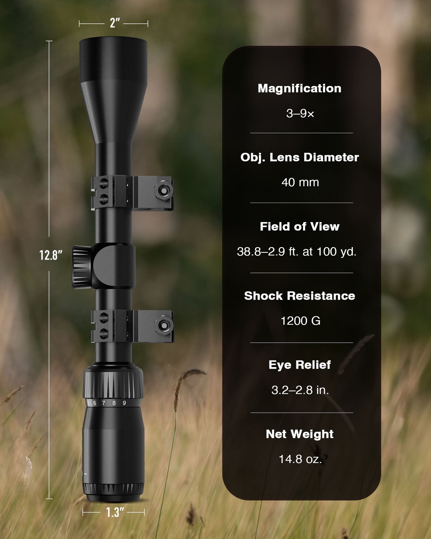 Pinty Scopes Multicoated Lens Optical Sights for Rifles Scope - Angler's Pro Tackle & Outdoors