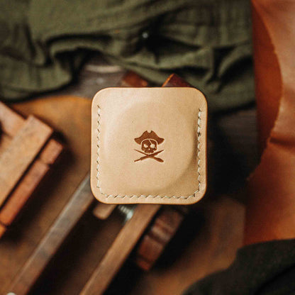 Pirate Goods Challenge Coin Holder - Peso Pocket v3 | Leather Coin Case | Handcrafted EDC - Angler's Pro Tackle & Outdoors