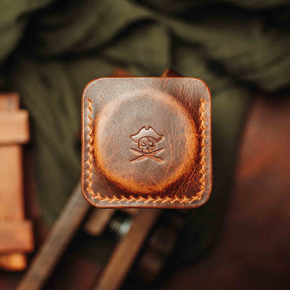 Pirate Goods Challenge Coin Holder - Peso Pocket v3 | Leather Coin Case | Handcrafted EDC - Angler's Pro Tackle & Outdoors