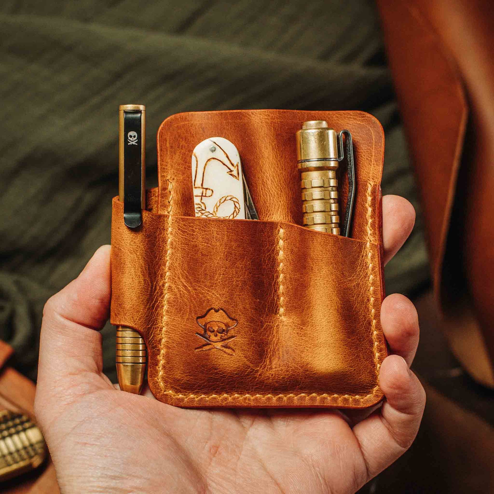 Pirate Goods EDC Pocket Organizer - First Mate | Leather Pocket Carrier - Angler's Pro Tackle & Outdoors