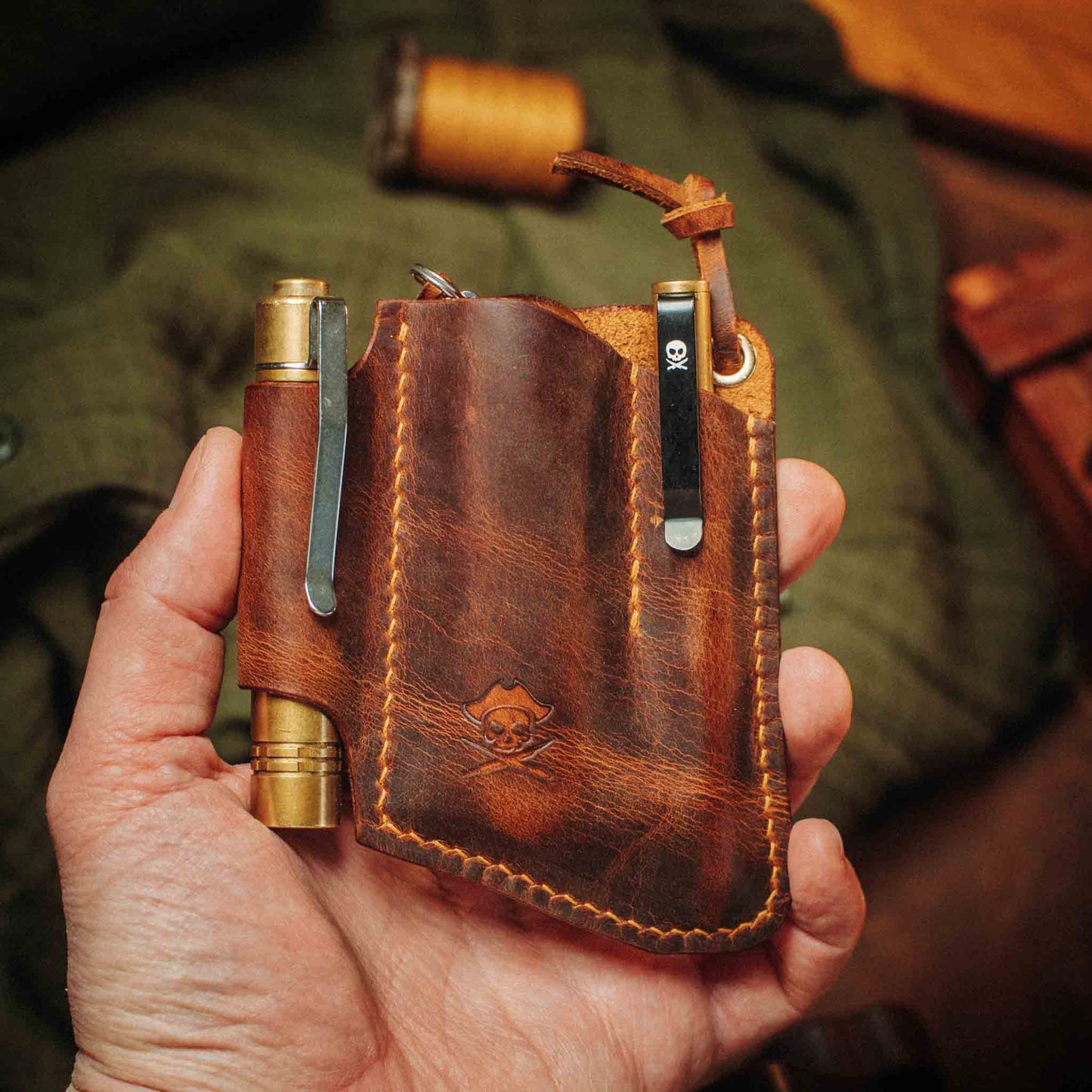 Pirate Goods EDC Pocket Organizer - First Mate v3 | Leather Pocket Carrier - Angler's Pro Tackle & Outdoors