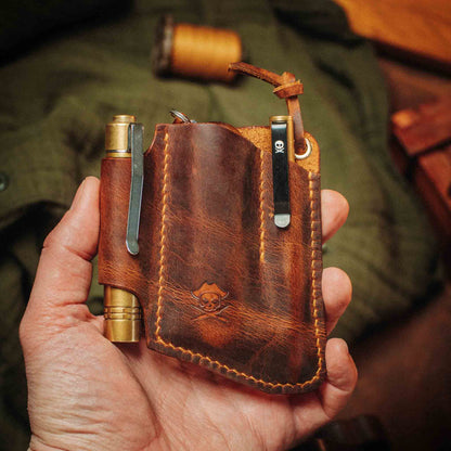 Pirate Goods EDC Pocket Organizer - First Mate v3 | Leather Pocket Carrier - Angler's Pro Tackle & Outdoors