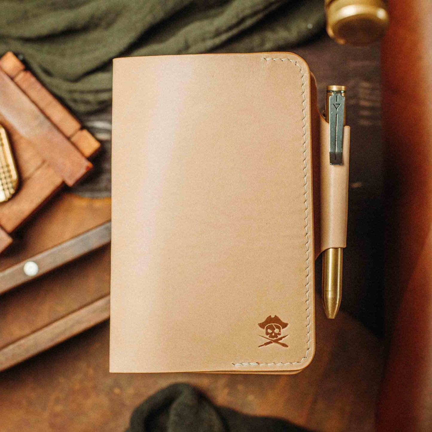 Pirate Goods Field Notes Cover - Navigator | Leather Journal Holder | EDC - Angler's Pro Tackle & Outdoors