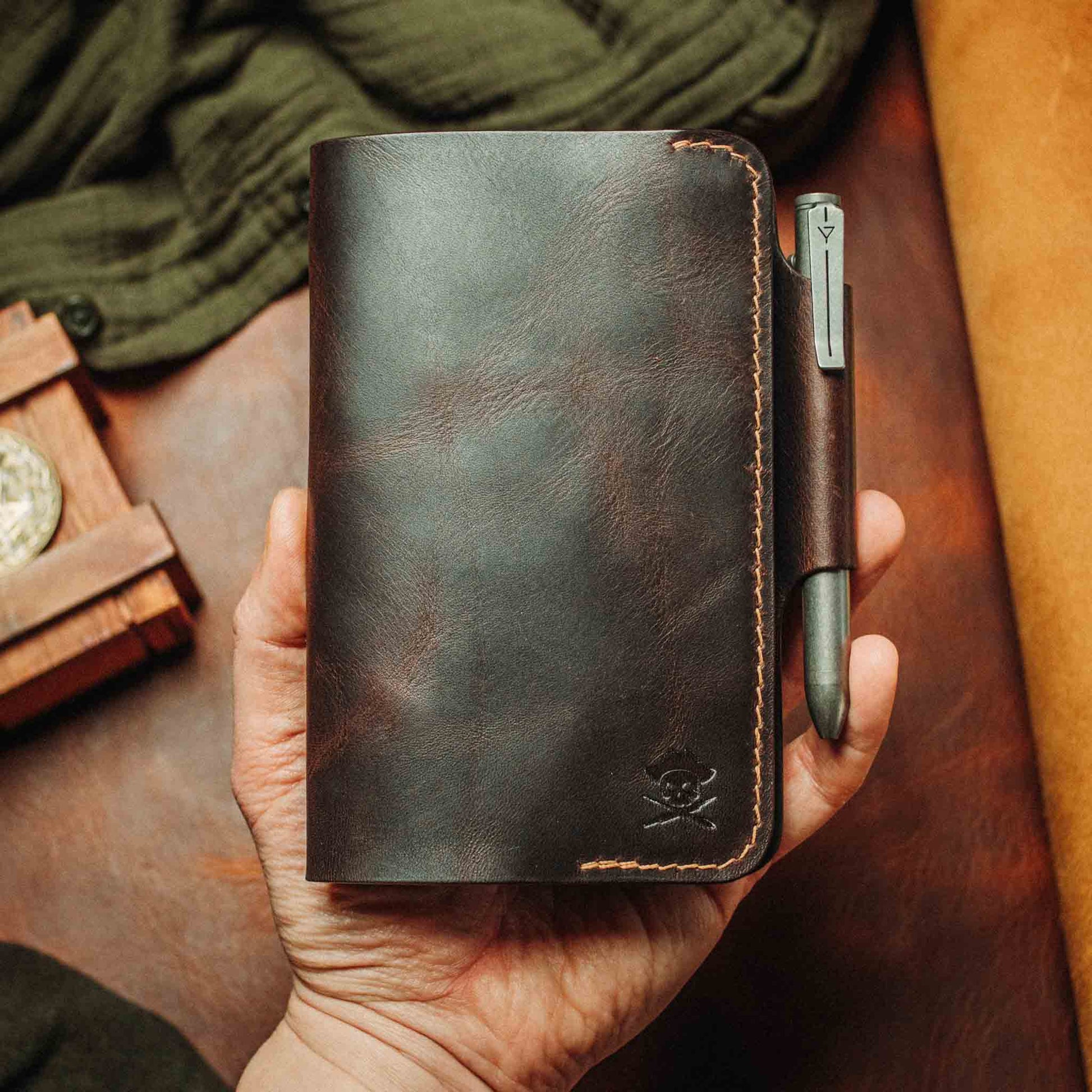 Pirate Goods Field Notes Cover - Navigator | Leather Journal Holder | EDC - Angler's Pro Tackle & Outdoors