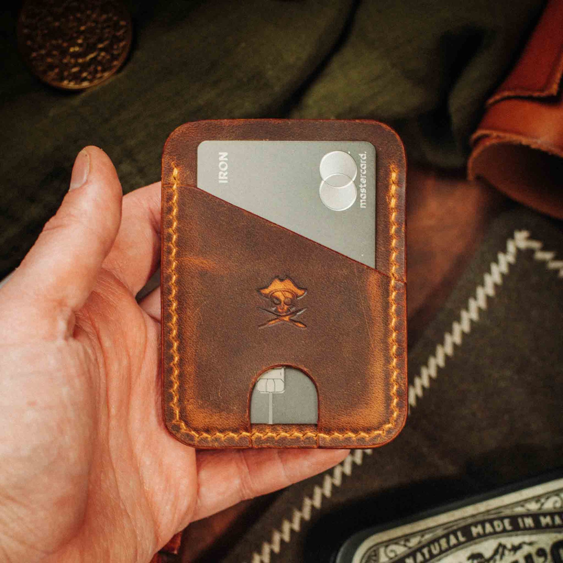 Pirate Goods Minimalist Leather Wallet - Boatswain v4 | Slim Card Holder | EDC - Angler's Pro Tackle & Outdoors