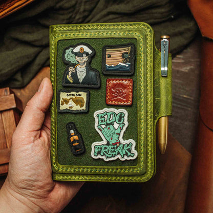 Pirate Goods Passport Travel Wallet - Quartermaster v2 | Leather Velcro Organizer | Field Notes Holder - Angler's Pro Tackle & Outdoors