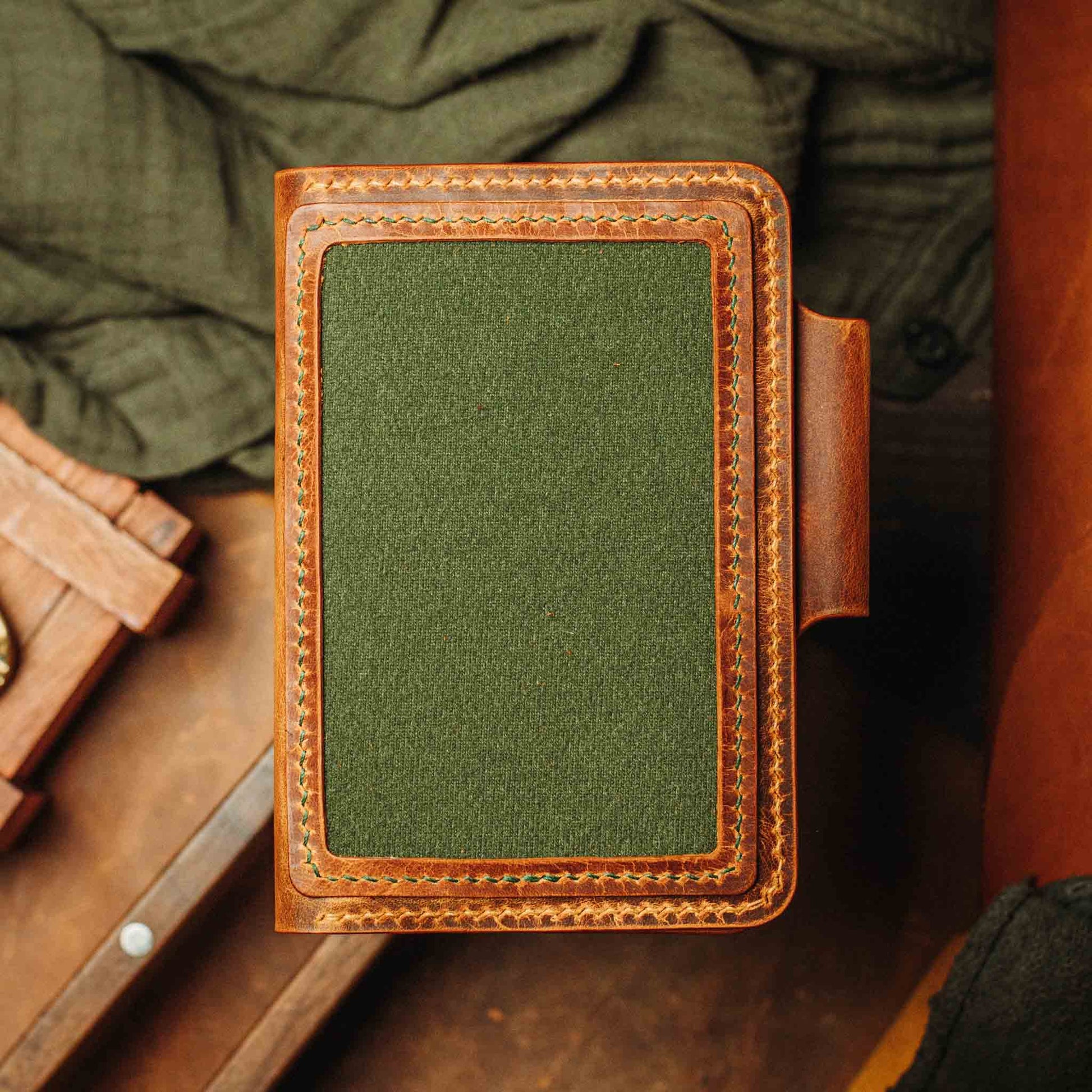 Pirate Goods Passport Travel Wallet - Quartermaster v2 | Leather Velcro Organizer | Field Notes Holder - Angler's Pro Tackle & Outdoors
