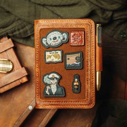 Pirate Goods Passport Travel Wallet - Quartermaster v2 | Leather Velcro Organizer | Field Notes Holder - Angler's Pro Tackle & Outdoors