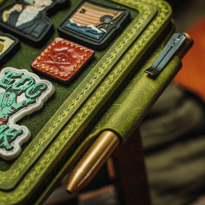 Pirate Goods Passport Travel Wallet - Quartermaster v2 | Leather Velcro Organizer | Field Notes Holder - Angler's Pro Tackle & Outdoors