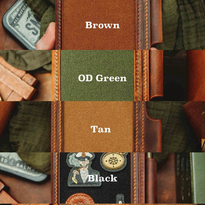 Pirate Goods Passport Travel Wallet - Quartermaster v2 | Leather Velcro Organizer | Field Notes Holder - Angler's Pro Tackle & Outdoors