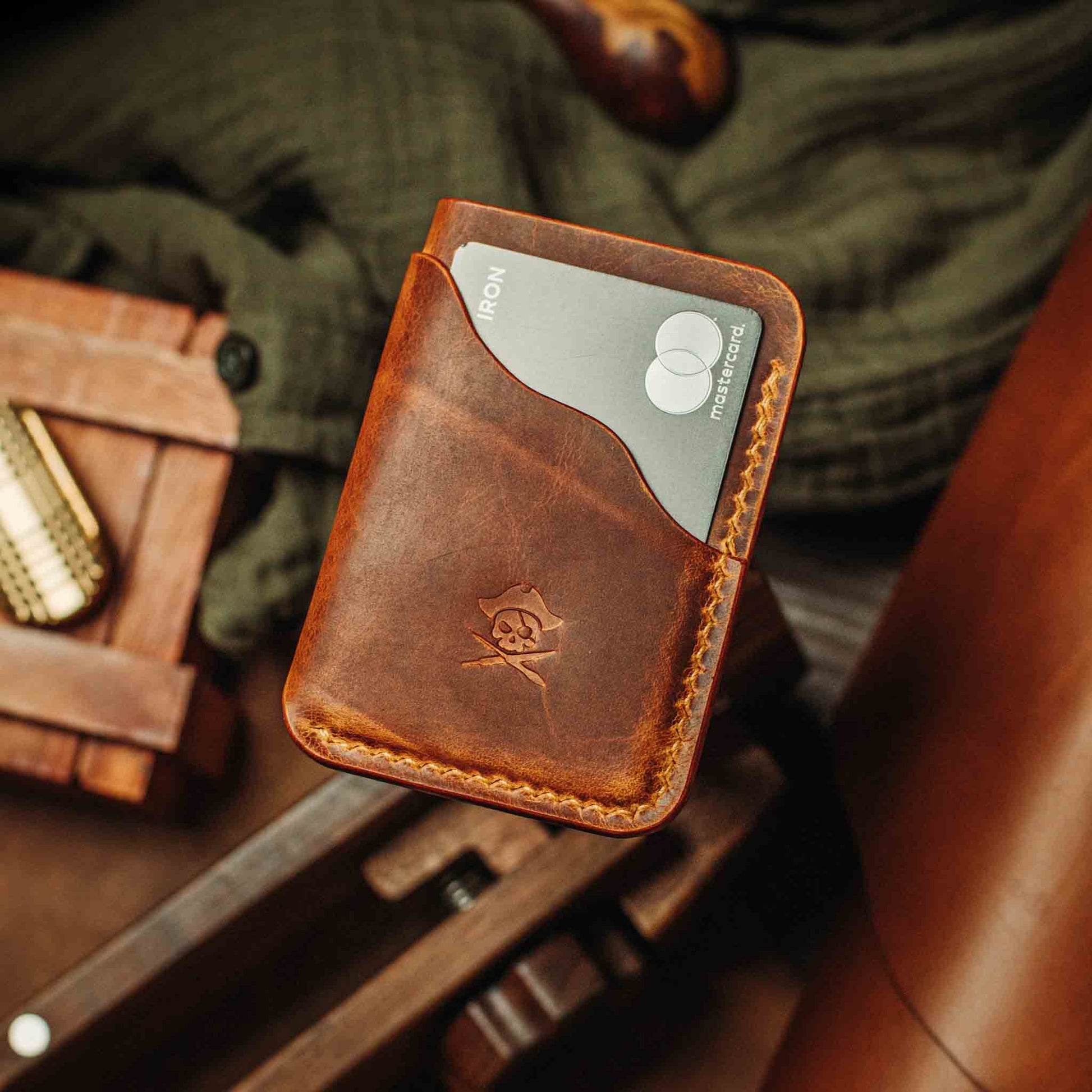 Pirate Goods Slim Card Holder - Venturer v2 | Minimalist Leather Wallet | EDC - Angler's Pro Tackle & Outdoors