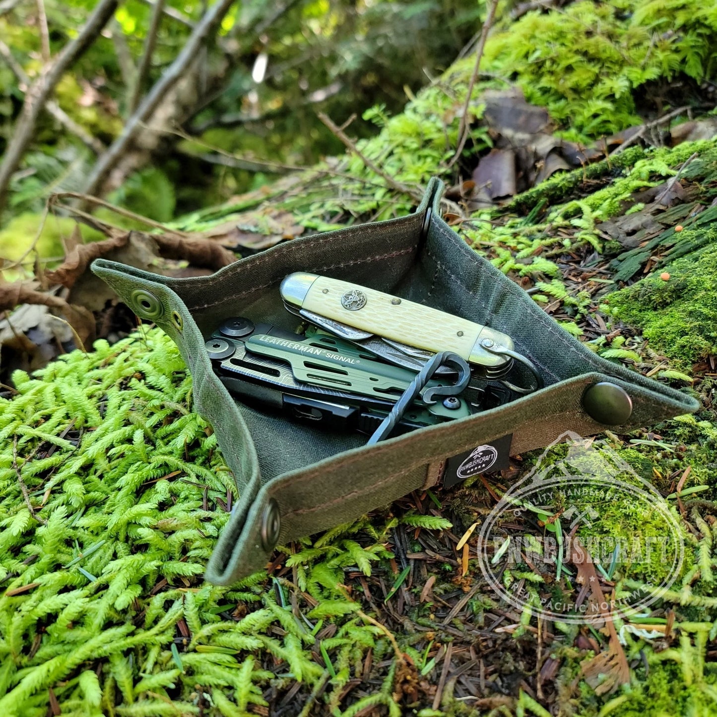 PNW Bushcraft - EDC Waxed Canvas Travel Tray for your Gear and EDC 2.0 - Angler's Pro Tackle & Outdoors