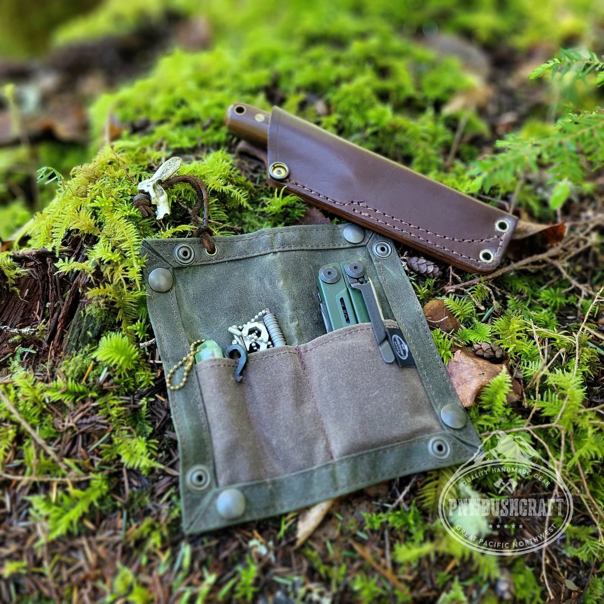 PNW Bushcraft - EDC Waxed Canvas Travel Tray for your Gear and EDC 2.0 - Angler's Pro Tackle & Outdoors