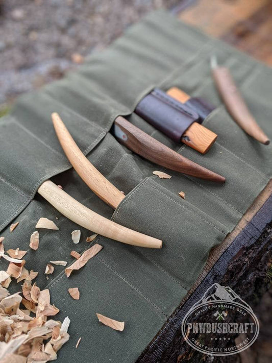 PNW Bushcraft - Kestrel Waxed Canvas Tool Roll Up by PNWBUSHCRAFT - Angler's Pro Tackle & Outdoors