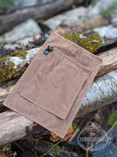 PNW Bushcraft - Lightweight Waxed Canvas Food Sack Bag in a Set with Two Sizes - Angler's Pro Tackle & Outdoors