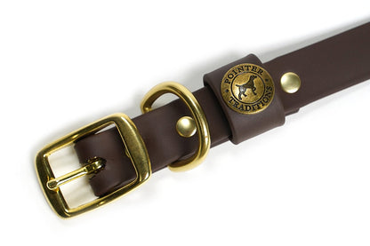 Pointer Traditions Hunting Dog Center Ring Collar - Leather Brown - Angler's Pro Tackle & Outdoors