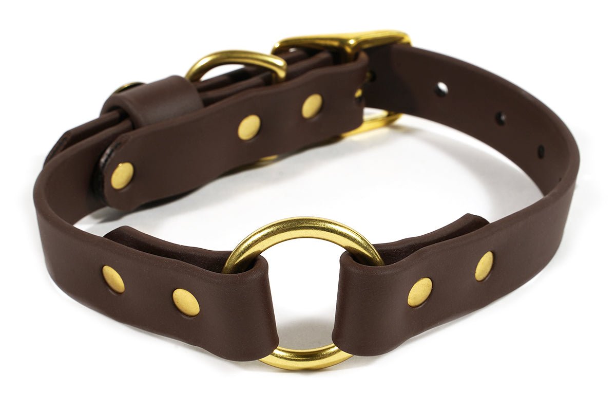 Pointer Traditions Hunting Dog Center Ring Collar - Leather Brown - Angler's Pro Tackle & Outdoors