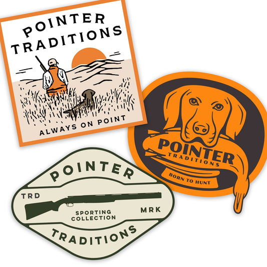 Pointer Traditions Outdoor Sporting Collection Sticker Pack - Angler's Pro Tackle & Outdoors