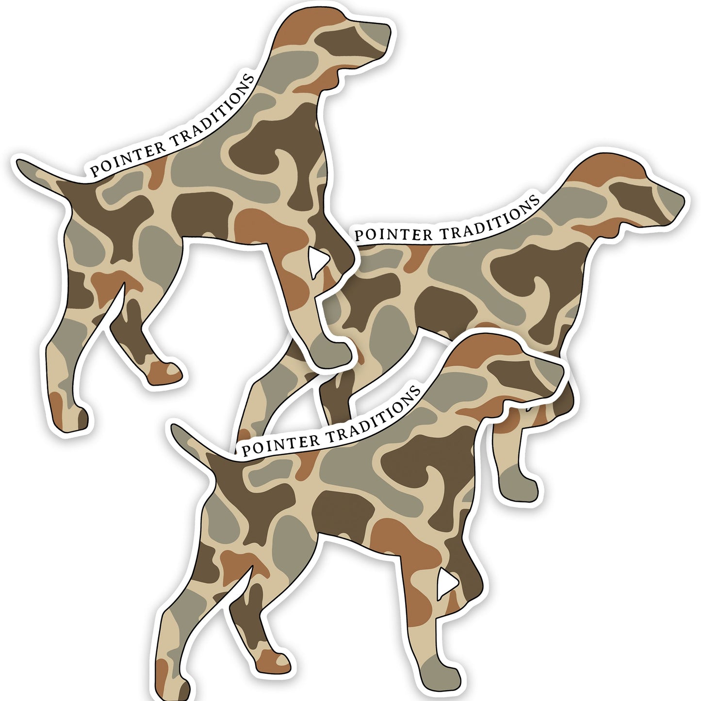 Pointer Traditions Wingshooter Camo Pointer Sticker Pack - Angler's Pro Tackle & Outdoors