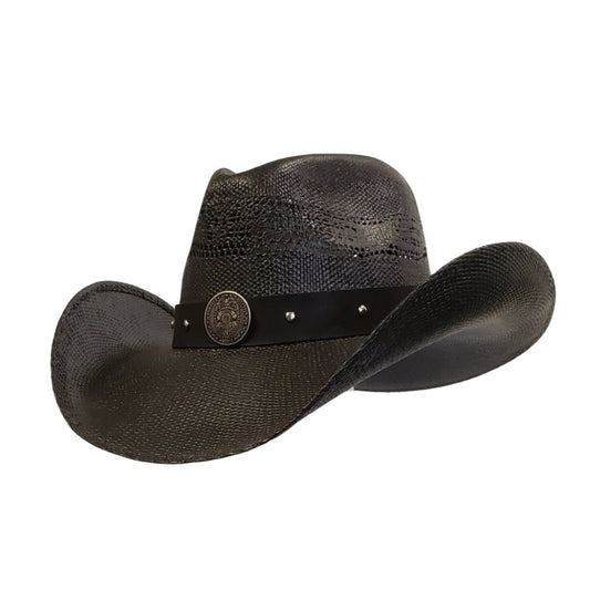 Gone Country POLICE HEROES BLACK SHANTUNG STRAW