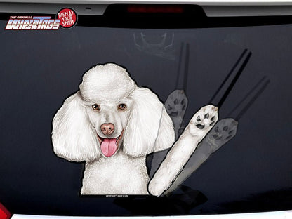Poodle Winnie White Waving Dog WiperTags - Angler's Pro Tackle & Outdoors