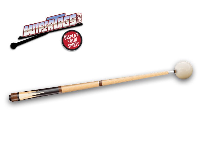 Pool Stick with Cue Ball WiperTags - Angler's Pro Tackle & Outdoors