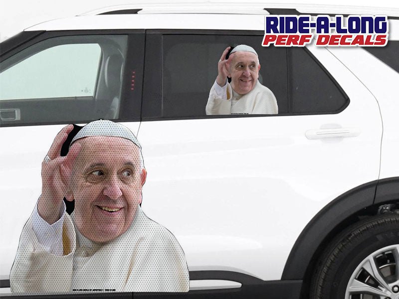 Pope Francis *RIDE A LONG* Perforated Decal - Angler's Pro Tackle & Outdoors
