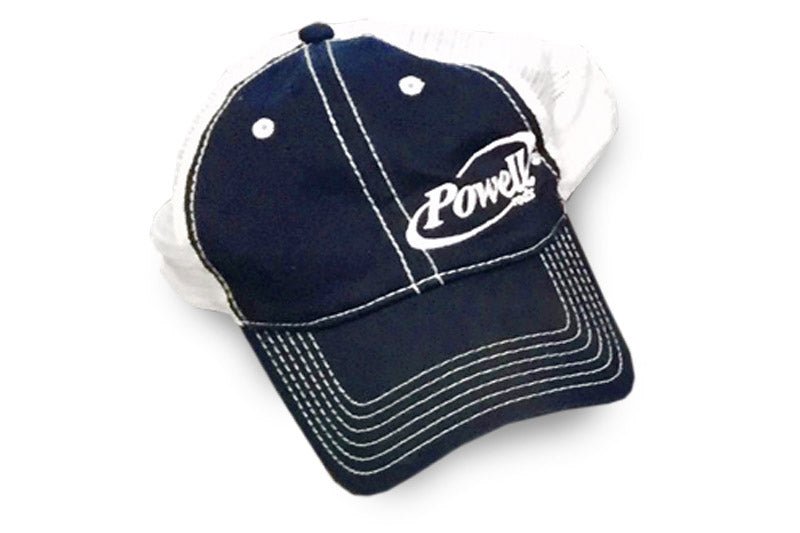 Powell Rods - Snap back white / navy hat - Angler's Pro Tackle & Outdoors