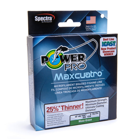 Power Pro Maxcuatro Spectra Braided Line Moss Green - Angler's Pro Tackle & Outdoors